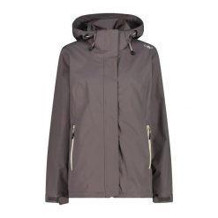 Damska wiatrówka CMP. Brązowe kurtki sportowe CMP, l, bez wzorów, z softshellu, bez kaptura, trekkingowe. Za 349.40 zł.