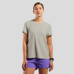 Koszulka damska Odlo ZEROWEIGHT CHILL-TEC T-shirt. Białe t-shirty Odlo, bez wzorów, bez kołnierzyka, bez ramiączek. Za 219.38 zł.