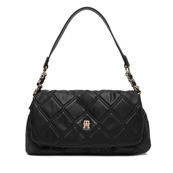 Torebka Tommy Hilfiger. Czarne torebki klasyczne TOMMY HILFIGER, bez wzorów, bez dodatków. Za 461.99 zł.
