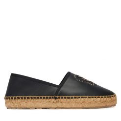 Espadryle LOVE MOSCHINO. Czarne espadryle Love Moschino, bez wzorów, bez obcasa, bez zapięcia. Za 859.99 zł.