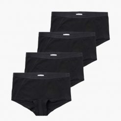 Figi Typu Hipster Kobieta Swedemount Swedemount Hipster Cotton 4-pack. Czarne figi SWEDEMOUNT, s, bez wzorów, z bawełny. Za 89.99 zł.