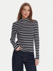 Tommy Hilfiger Bluzka WW0WW47307 Granatowy Slim Fit. Niebieskie bluzki TOMMY HILFIGER, xl, bez wzorów, z bawełny, bez kołnierzyka, bez ramiączek. Za 259.99 zł.