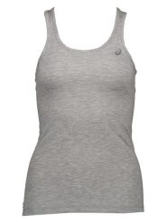 Asics Top funkcyjny w kolorze szarym rozmiar: M. Szare koszulki sportowe Asics, bez wzorów, z materiału, bez ramiączek. Za 48.45 zł.