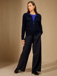 Perfect Cashmere Kaszmirowy kardigan "Sara" w kolorze granatowym rozmiar: L. Niebieskie kardigany Perfect Cashmere, l, bez wzorów, z kaszmiru. Za 630.99 zł.