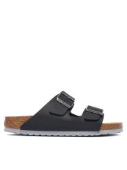Birkenstock Klapki Arizona 1032047 Czarny. Czarne klapki Birkenstock, bez wzorów, z syntetyku, bez obcasa. Za 399.99 zł.