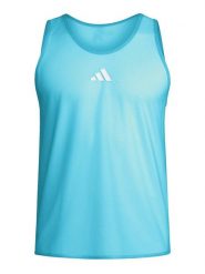 Adidas Top sportowy w kolorze niebieskim rozmiar: M. Niebieskie koszulki sportowe Adidas, bez wzorów, bez ramiączek, outdoorowe. Za 41.39 zł.