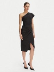 Rinascimento Sukienka koktajlowa CFC0127793003 Czarny Slim Fit. Czarne sukienki Rinascimento, l, bez wzorów, z syntetyku, wizytowe, bez kołnierzyka, bez ramiączek. Za 589.99 zł.