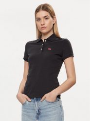 Levi's® Polo 52599-0046 Czarny Slim Fit. Czarne koszulki polo s, bez wzorów, z bawełny, bez kołnierzyka, bez ramiączek. Za 169.99 zł.