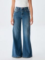 LTB Dżinsy "Weyna B" - Flare fit - w kolorze niebieskim rozmiar: W26/L32. Niebieskie jeansy LTB, l, z aplikacjami. Za 128.25 zł.