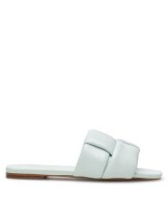Badura Klapki FAUSTINE-112793 Zielony. Zielone klapki Badura, bez wzorów, ze skóry, bez obcasa. Za 229.99 zł.