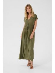 Cream Sukienka w kolorze khaki rozmiar: 40. Brązowe sukienki Cream, bez wzorów, z wiskozy, bez kołnierzyka, bez ramiączek, maxi. Za 179.95 zł.