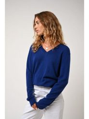 AUTHENTIC CASHMERE Kaszmirowy sweter "Gardoria" w kolorze niebieskim rozmiar: L. Niebieskie swetry AUTHENTIC CASHMERE, l, bez wzorów, z kaszmiru, bez ramiączek. Za 343.73 zł.