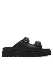 KARL LAGERFELD Klapki KL81500S Czarny. Czarne klapki KARL LAGERFELD, bez wzorów, ze skóry, bez obcasa. Za 716.99 zł.