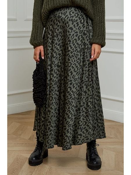 L'armoire de Suzette Spódnica w kolorze oliwkowo-czarnym rozmiar: 34/36. Brązowe spódnice L'armoire de Suzette, l, bez wzorów, z wiskozy, klasyczne, maxi. Za 86.99 zł.