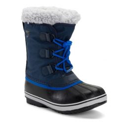 Śniegowce juniorskie Sorel Yoot Pac Nylon Wp. Niebieskie trapery i śniegowce Sorel, z nylonu. Za 289.99 zł.