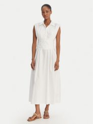 Guess Sukienka codzienna W6GKA0 W2353 Biały Regular Fit. Białe sukienki Guess, na co dzień, z aplikacjami, z bawełny, bez kołnierzyka, bez ramiączek, proste. Za 759.99 zł.