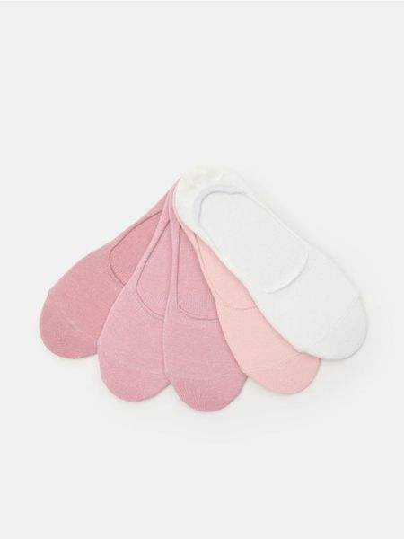 Skarpetki 5pack - różowy. Czerwone skarpety Sinsay, bez wzorów. Za 12.99 zł.