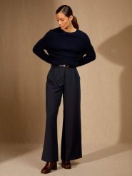 Perfect Cashmere Kaszmirowy sweter "Oceane" w kolorze granatowym rozmiar: XXL. Niebieskie swetry Perfect Cashmere, xxl, bez wzorów, z kaszmiru, bez ramiączek. Za 478.99 zł.