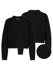 Sublevel Sweter w kolorze czarnym rozmiar: XL. Czarne swetry Sublevel, xl, bez wzorów, prążkowane, bez ramiączek. Za 180.49 zł.