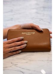 Maison héritage PARIS Skórzany portfel "Pely Box" w kolorze jasnobrązowym - 20 x 11 cm rozmiar: onesize. Brązowe portfele Maison héritage PARIS, bez wzorów, z materiału. Za 175.26 zł.