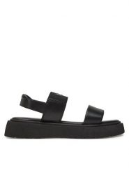Lasocki Sandały GRD-BN1925-04 Czarny. Czarne sandały Lasocki, bez wzorów, ze skóry, bez obcasa, na płaskiej podeszwie, bez zapięcia. Za 149.99 zł.