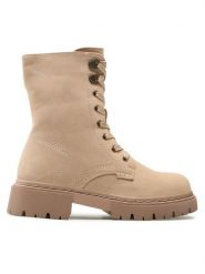 Jenny Fairy Trzewiki WS5899-04 Beżowy. Brązowe botki Jenny Fairy, bez wzorów, ze skóry, bez obcasa, na płaskiej podeszwie, bez zapięcia. Za 199.99 zł.