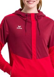 Damska bluza z kapturem Erima Squad. Czerwone bluzy sportowe Erima, bez wzorów, z bawełny, z kapturem. Za 195.80 zł.