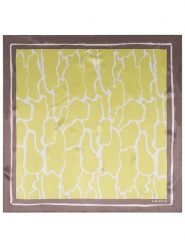 LUHTA Jedwabny szal "Nakolinna" w kolorze zielono-beżowym - 53 x 53 cm rozmiar: onesize. Brązowe szaliki Luhta, bez wzorów, z jedwabiu. Za 88.02 zł.