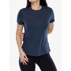 Koszulka turystyczna damska Smartwool Active Mesh Short Sleeve. Niebieskie koszulki sportowe Smartwool, bez wzorów, z meshu, bez ramiączek. Za 251.99 zł.