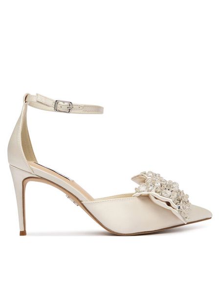 Steve Madden Szpilki Lumma 11005017 Écru. Białe szpilki Steve Madden, bez wzorów, z materiału, bez obcasa, na szpilce, bez zapięcia. Za 486.99 zł.