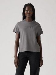 Levi's Koszulka w kolorze szarym rozmiar: L. Szare bluzki Levi's®, l, bez wzorów, z bawełny, bez kołnierzyka, bez ramiączek. Za 90.95 zł.