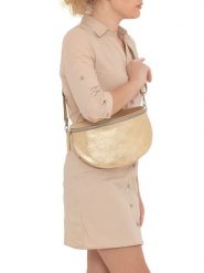 Lia Biassoni Skórzana saszetka "Scaffaiolo" w kolorze złotym - 31 x 20 x 1 cm rozmiar: onesize. Żółte torby na ramię Lia Biassoni, bez wzorów, z materiału, sportowe, przez ramię, bez dodatków. Za 173.99 zł.