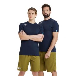 Koszulka sportowa Arena Team T-Shirt Solid. Niebieskie koszulki sportowe Arena, bez wzorów, ze skóry, bez ramiączek. Za 99.00 zł.