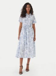 Barbour Sukienka koszulowa LDR0979BL28 Niebieski Regular Fit. Niebieskie sukienki Barbour, bez wzorów, z bawełny, bez kołnierzyka, bez ramiączek, koszulowe. Za 629.99 zł.