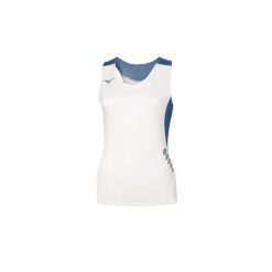 Damski tank top Mizuno Premium. Białe topy Mizuno, l, bez wzorów, bez kołnierzyka, bez ramiączek. Za 147.00 zł.