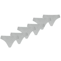 Puma stringi damskie Invisible Cotton 6-pack jasnoszary melanż. Szare stringi Puma, bez wzorów, z bawełny. Za 286.22 zł.