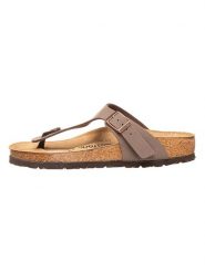 Birkenstock Japonki "Gizeh" w kolorze jasnobrązowym rozmiar: 37. Brązowe klapki Birkenstock, bez wzorów, z otwartym noskiem, bez obcasa. Za 391.84 zł.