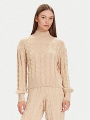 Guess Golf W5BR30 Z1192 Beżowy Relaxed Fit. Brązowe golfy Guess, xxl, z aplikacjami, z syntetyku, bez ramiączek. Za 475.00 zł.