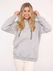 Zwillingsherz Bluza "Nelina" w kolorze szarym rozmiar: L/XL. Szare bluzy Zwillingsherz, l, bez wzorów, z bawełny, z kapturem. Za 184.89 zł.