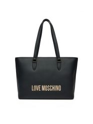 LOVE MOSCHINO Torebka JC4190PP1MKD0000 Czarny. Czarne shopper Love Moschino, bez wzorów, ze skóry, bez dodatków. Za 689.99 zł.