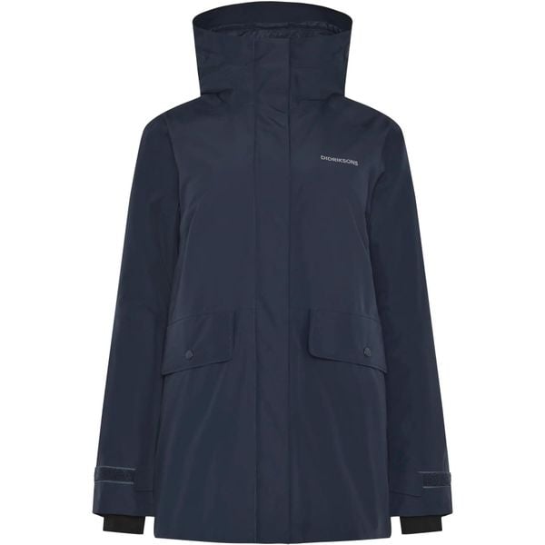 Parka dla kobiet Didriksons Tuva. Niebieskie parki Didriksons, sportowe, bez kaptura. Za 766.00 zł.