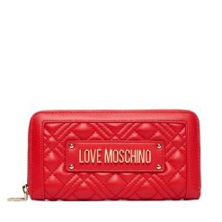 Duży Portfel Damski LOVE MOSCHINO. Czerwone portfele Love Moschino, bez wzorów. Za 439.99 zł.