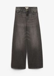 Jeansy wide leg, mid waist. Niebieskie jeansy bonprix, bez wzorów. Za 84.99 zł.
