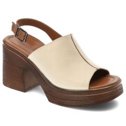 Beżowe Sandały Bombonella Modne Obuwie Damskie Na Obcasie. Brązowe sandały Bombonella, bez wzorów, eleganckie, bez obcasa, na obcasie, bez zapięcia. Za 289.00 zł.