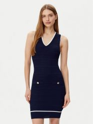 Marciano Guess Sukienka codzienna 5RGK99 5640Z Granatowy Regular Fit. Niebieskie sukienki Marciano Guess, na co dzień, z aplikacjami, z wiskozy, bez kołnierzyka, bez ramiączek, proste. Za 379.99 zł.