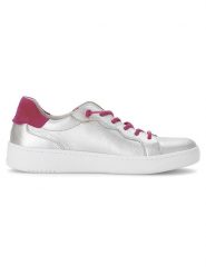 Gabor Skórzane sneakersy w kolorze srebrno-różowym rozmiar: 41. Różowe trampki Gabor, bez wzorów, bez zapięcia. Za 259.74 zł.