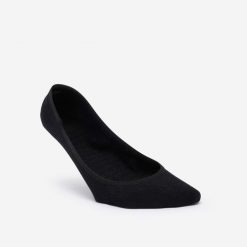 Skarpety balerinki x2. Czarne skarpety DECATHLON, bez wzorów, z bawełny. W wyprzedaży za 19.99 zł.