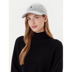 Czapka z daszkiem Polo Ralph Lauren. Szare czapki Polo Ralph Lauren, bez wzorów. Za 529.99 zł.