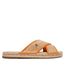 Espadryle Tommy Hilfiger. Brązowe espadryle TOMMY HILFIGER, bez wzorów, bez obcasa, bez zapięcia. Za 409.99 zł.