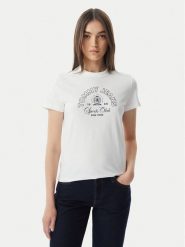 Tommy Jeans T-Shirt Heritage Logo DW0DW22816 Biały Regular Fit. Białe t-shirty Tommy Jeans, xl, bez wzorów, z bawełny, bez kołnierzyka, bez ramiączek. Za 189.99 zł.